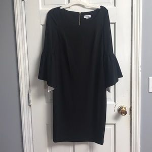 Black bell sleeve dress